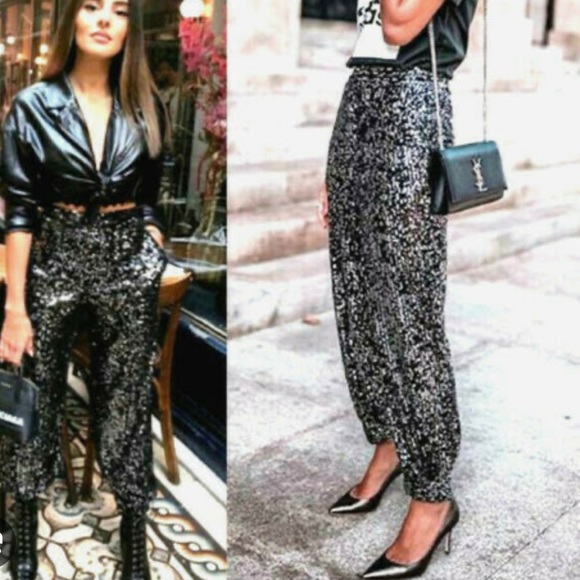 Zara sequin balloon pants - Picture 2 of 5